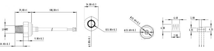 Sensor de pressão de óleo capacitivo cerâmico de abrigo de bronze do motor 20bar 0