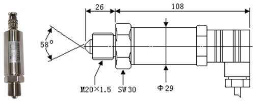 transdutor de pressão 10VDC 1500MPa atmosférica ultra de alta pressão 1