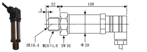 transdutor de pressão 10VDC 1500MPa atmosférica ultra de alta pressão 0