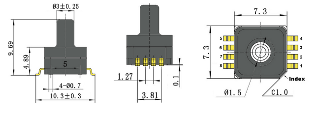 5V 700kPa amplificou a pressão atmosférica do sensor da saída análoga 0