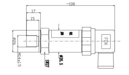 sensor cerâmico barométrico da pressão do sistema hidráulico de 20mA 10V 60MPa 1